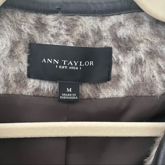 Ann Taylor wool blend leopard print coat size medium - Picture 2 of 8